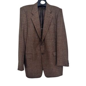 Pal Zileri Loro Piana Italian Wool Brown Tweed Blazer Sport Coat 44 L